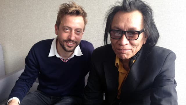 Musikredaktor Gregi Sigrist und der «Sugar Man» aus Detroit. Musikredaktor Gregi Sigrist und der «Sugar Man» aus Detroit.