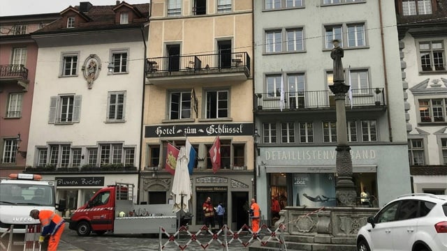 Ein Haus, welches in der Stadt Luzern gebrannt hat im Mai 2019. Ein Haus, welches in der Stadt Luzern gebrannt hat im Mai 2019.