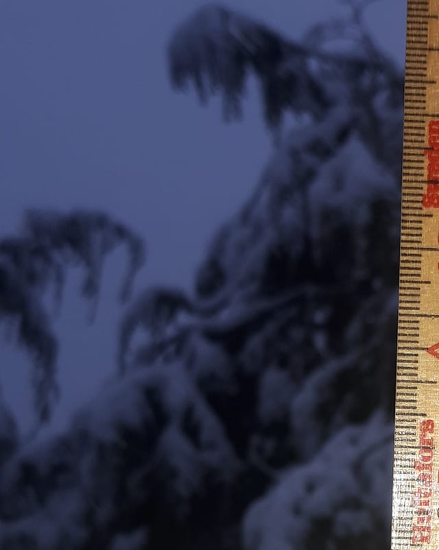 Ein Meter im Schnee.