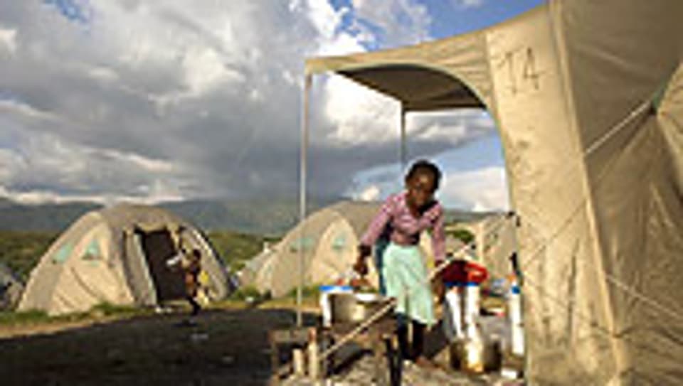 Flüchtlingslager in Cabaret, Haiti.
