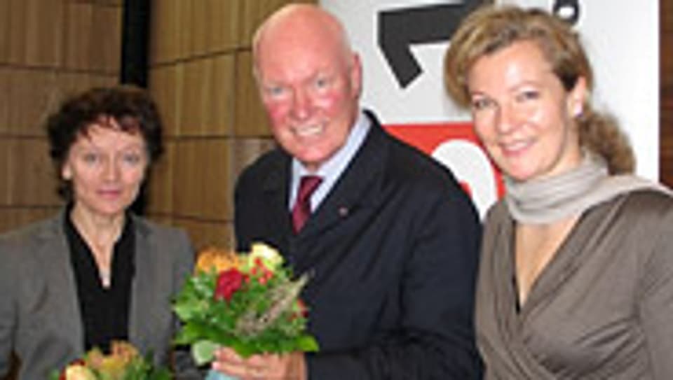 Bundesrätin Eveline Widmer-Schlumpf, Jean-Claude Biver und Karin Frei (v.l.).