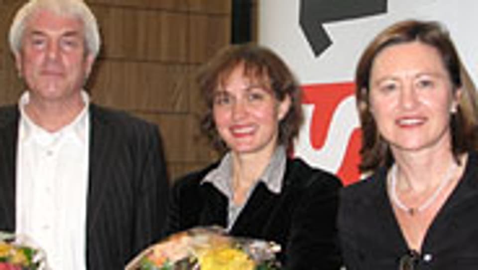 Katharina Kilchenmann (r.) mit Barbara Frey und Theodor Itten.