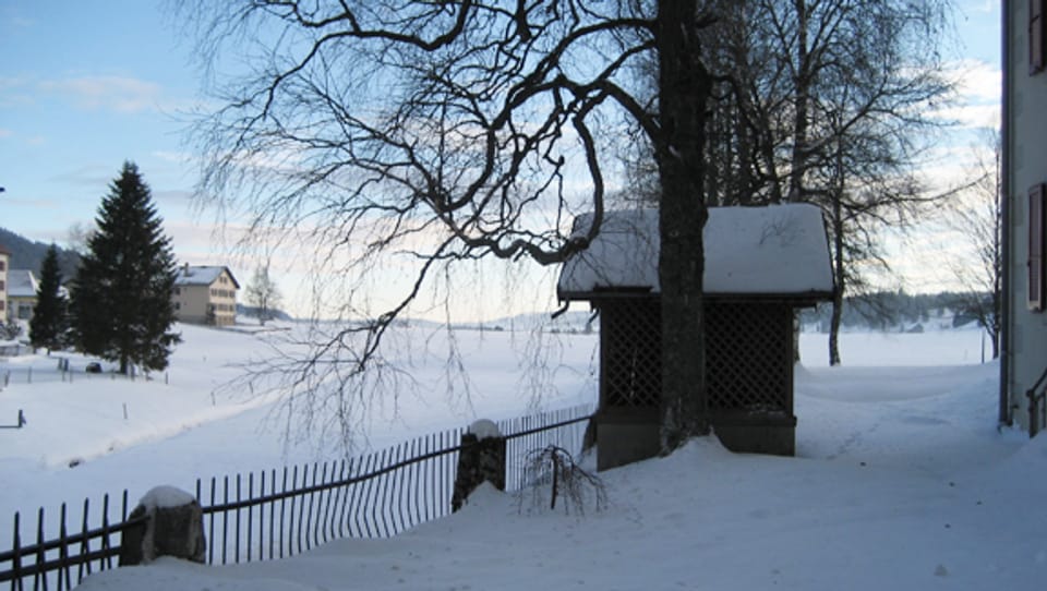 Ein Wintermorgen im Schweizer Sibirien.