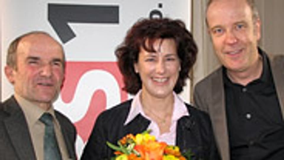 Daniel Hitzig (r.) mit Miranda Bammert-Zahn und Martin Köchli.