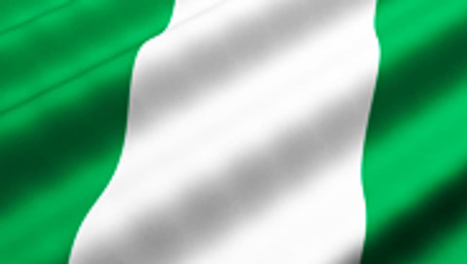 Die nigerianische Flagge.