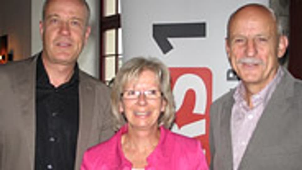 Daniel Hitzig (l.) mit Verena Prager und Giorgio Behr.
