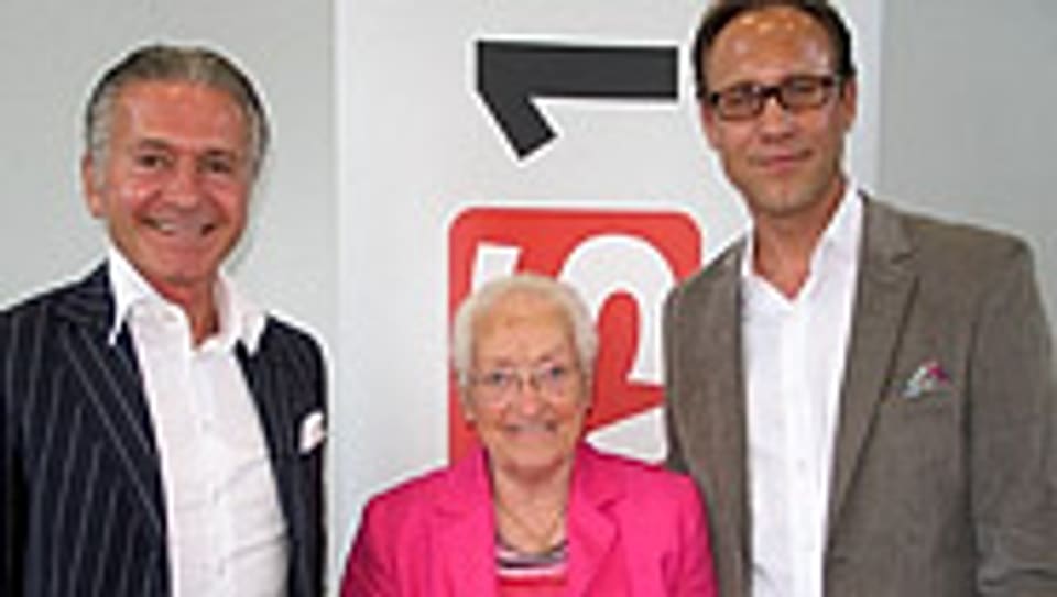 Christian Zeugin (r.) mit Monica Suter und Peter Gamma.
