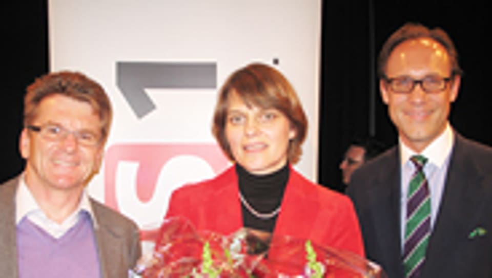 Hans-Ulrich Müller, Lilian Raselli und DRS 1-Moderator Christian Zeugin.