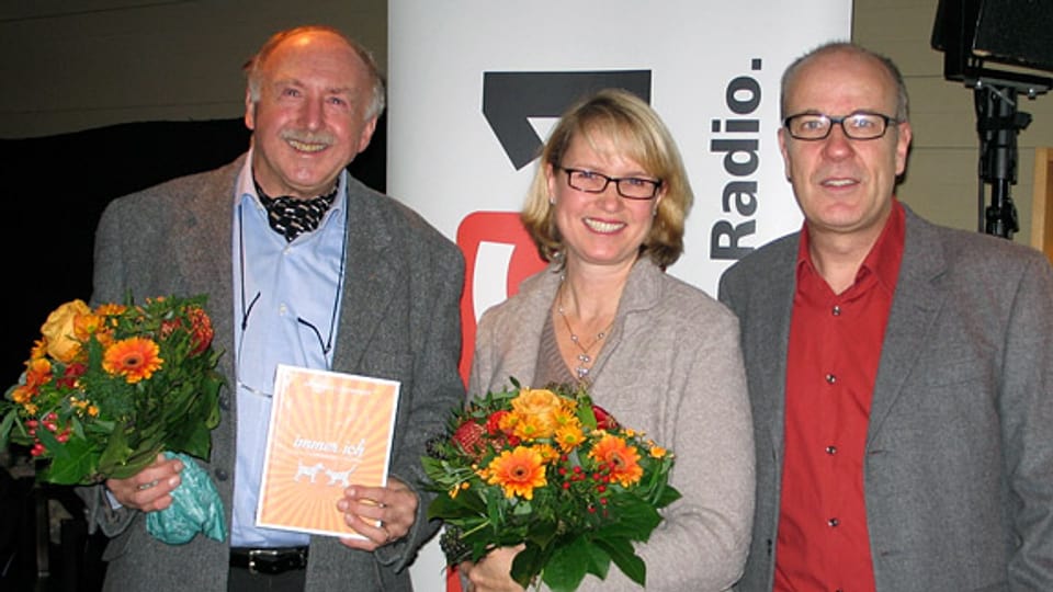 Daniel Hitzig (r.) mit Sybil Schreiber und Walter Finkbohner.