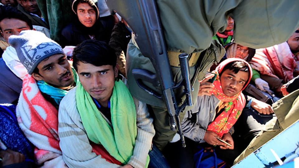 Sitzen an der libysch-tunesischen Grenze fest: Gastarbeiter aus Bangladesch.