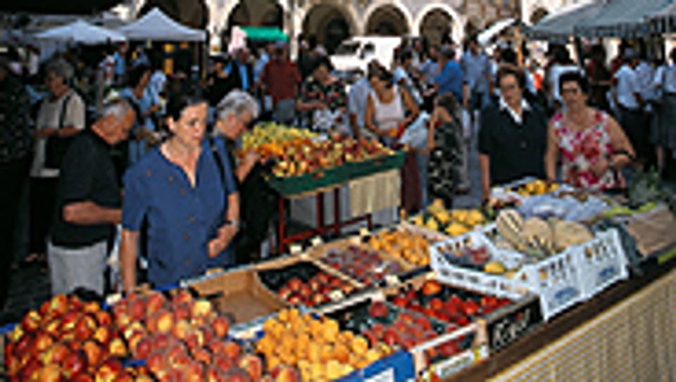 Markt in Bellinzona.