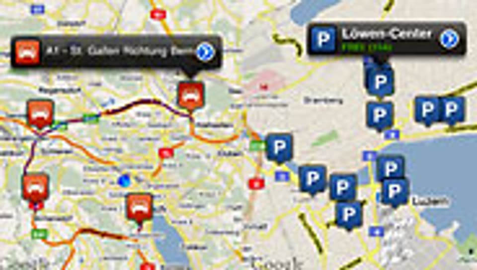 SRF-Verkehrsinfo-App