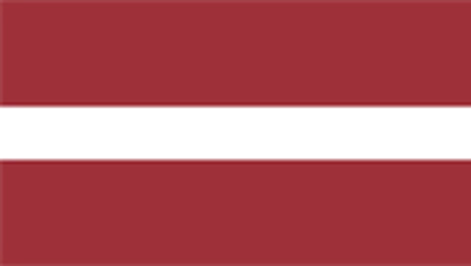 Die lettische Flagge.