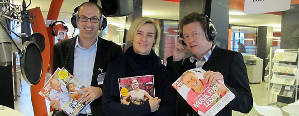 Stefan Regez (Redaktionsleiter Schweizer Illustrierte), Lisa Feldmann (Chefredaktorin Annabelle) und Daniel Dunkel (Chefredaktor Schweizer Familie).