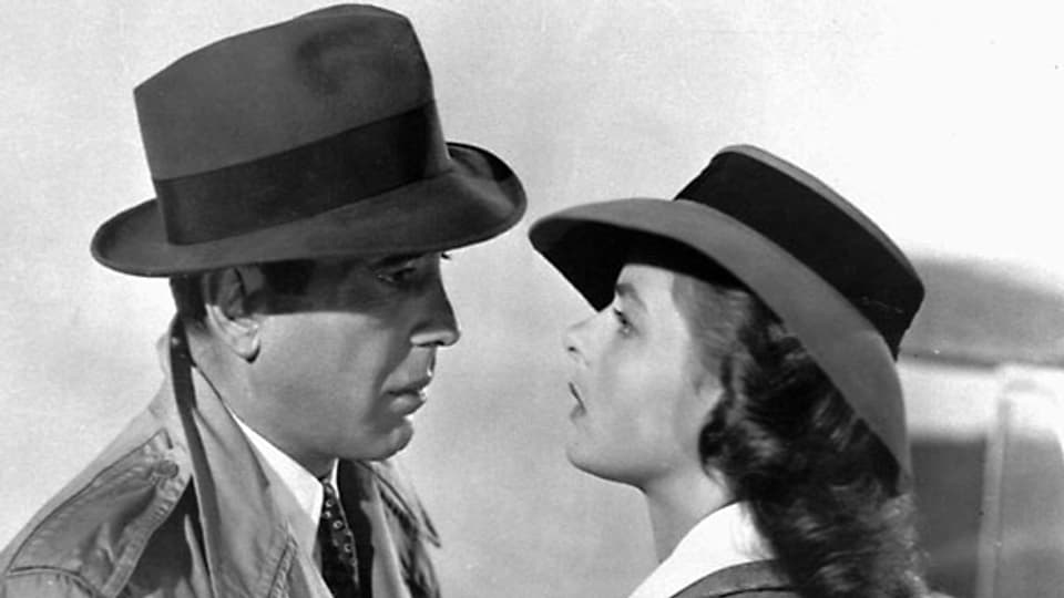 Humphrey Bogart und die Schwedische Schauspielerin Ingrid Bergman in einer Szene aus dem Film «Casablanca», 1943.