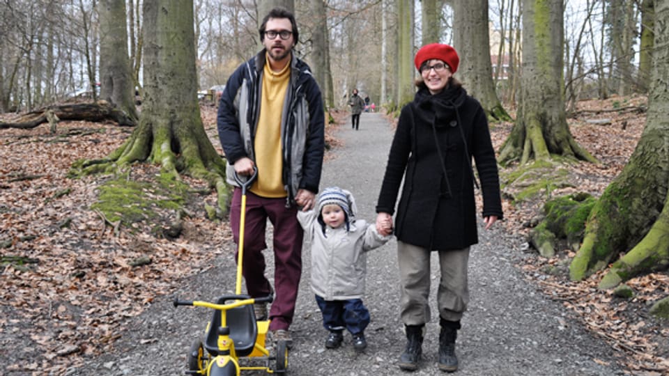 Silvia Feuz mit ihrem Mann und ihrem Sohn.