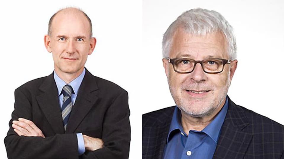 Die Auslandkorrespondenten Patrik Wülser und Peter Gysling.
