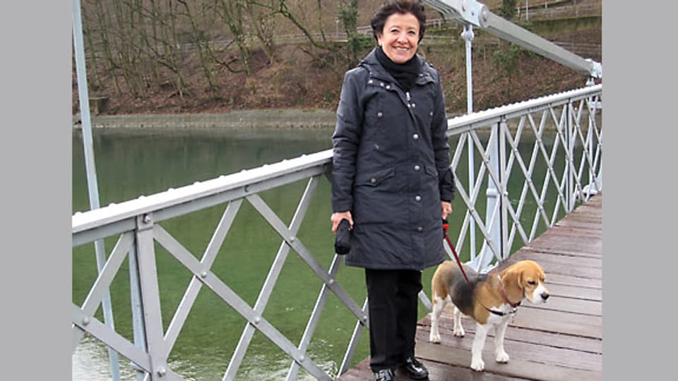 Susana Fankhauser-Pérez de Léon mit Hund Enya.