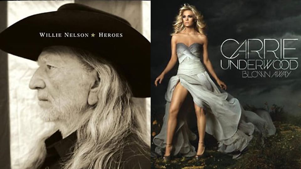 CD-Covers von Willie Nelson und Carrie Underwood.