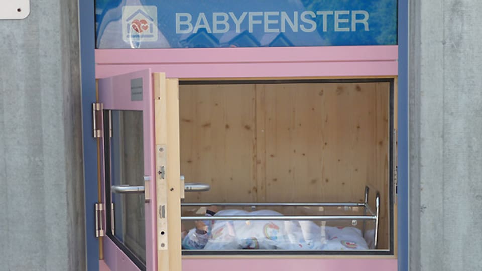 Das neu eröffnete Babyfenster in Davos.