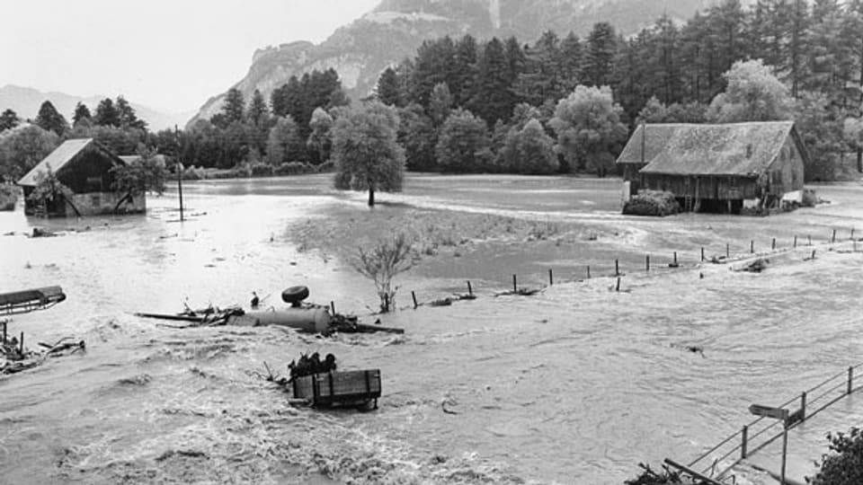 Überschwemmungen in Attinghausen, 1987.