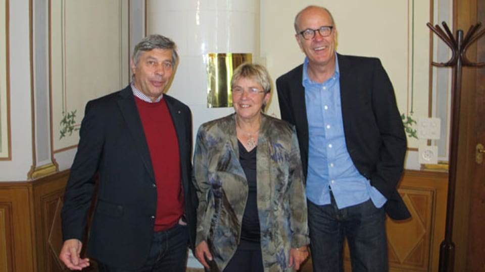 v.l.n.r. Ferdinand Riederer, Rosalia Humm, Daniel Hitzig
