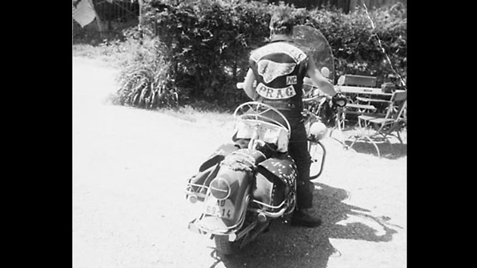 Petr Les auf seiner Harley vor 44 Jahren.