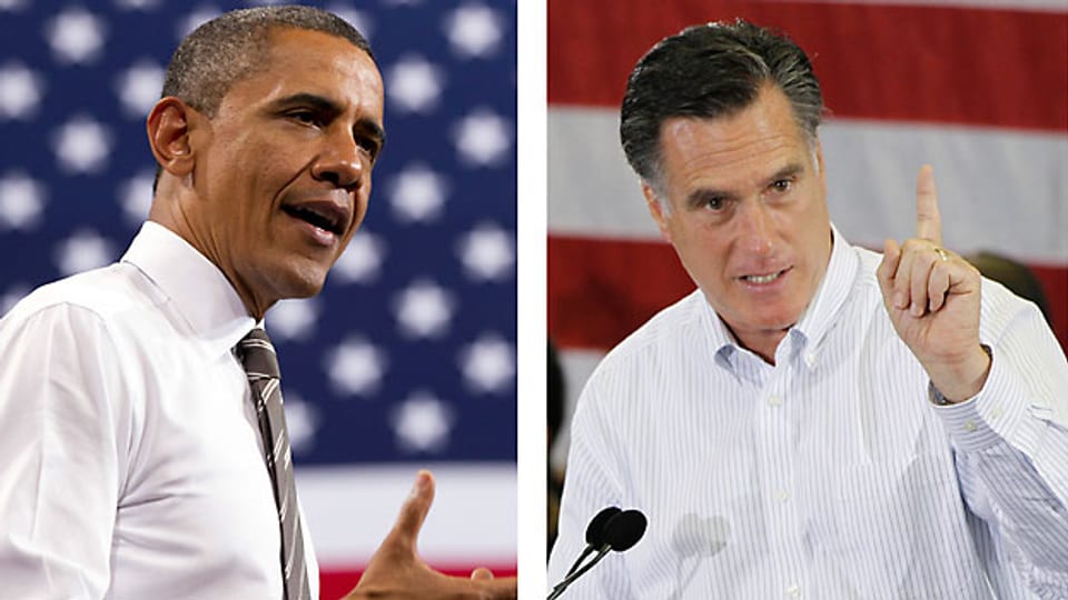 Wer wird der neue U.S. Präsident: Barack Obama (links) oder Mitt Romney.