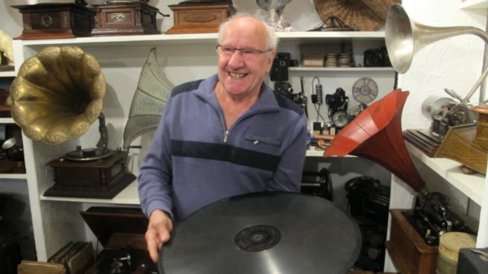 Der Wohler Wolfgang «Jimmy» Vonlanthen sammelt seit über 40 Jahren Grammophone aus aller Welt.