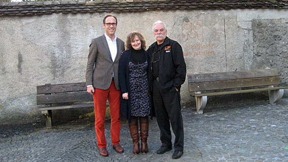 Radio SRF 1-Gastgeber Christian Zeugin, Fuada Hatkic und Robert Dubler.