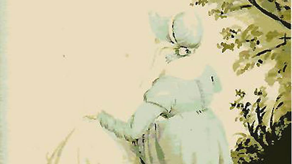 Aquarell von Jane Austen gemalt von ihrer Schwester Cassandra um 1804.