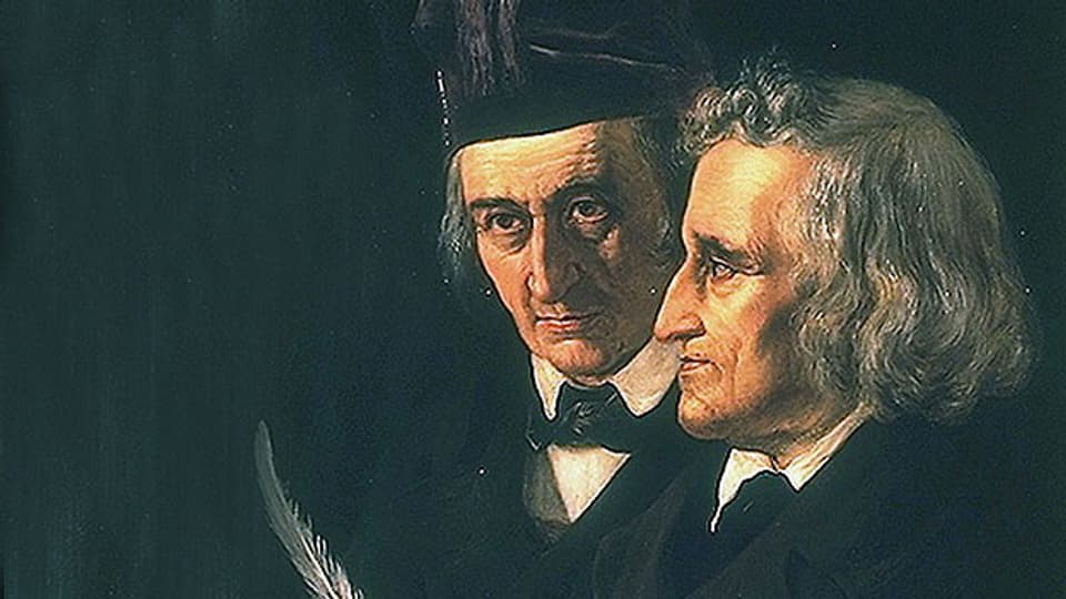 Die Gebrüder Jacob (links) und Wilhelm Grimm.