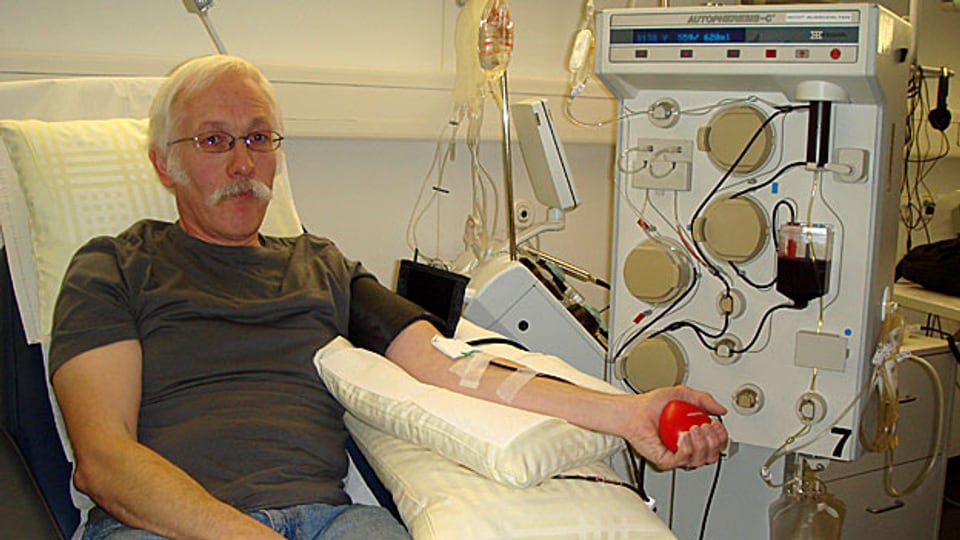 Roger Gautschi spendet sein Blut gerne für andere.
