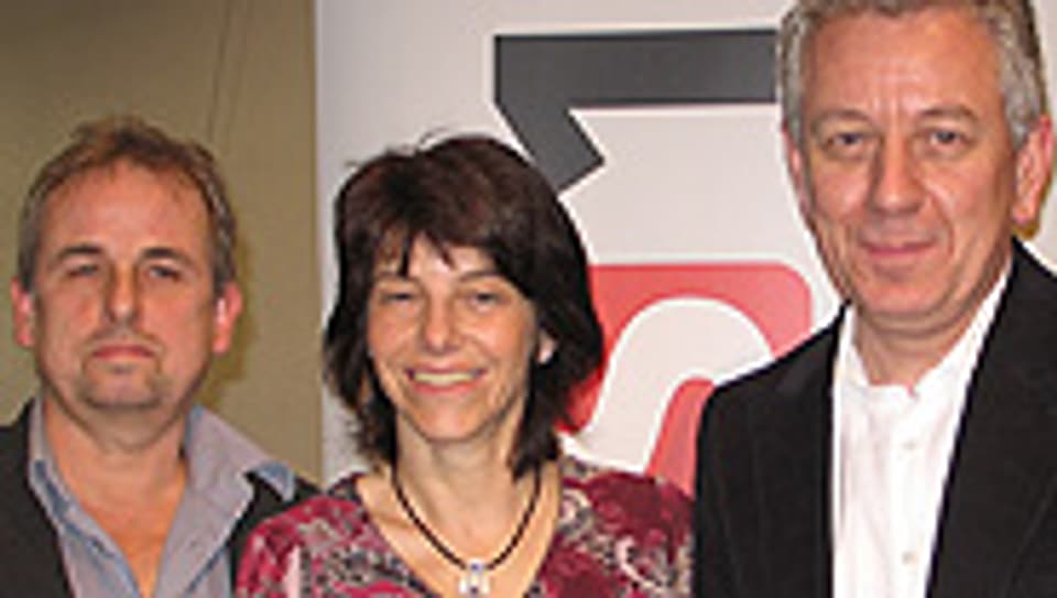 Alain Pichard, Brigitte Lamberty, Röbi Koller (v.l.).