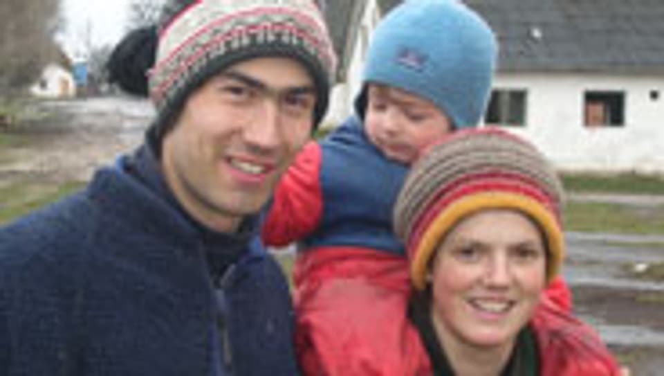 Die Auswanderer-Familie: Manuel und Eva Maria Wolfer mit dem einjährigen Sohn Pius