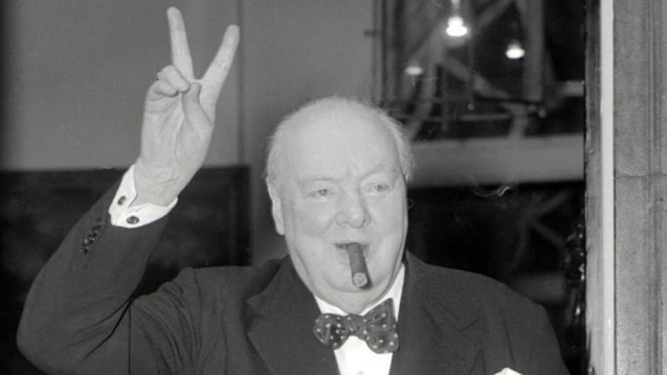 Der britische Premierminister machte das «Victory»-Handzeichen berühmt. Erfunden hat er es aber ein Belgier.