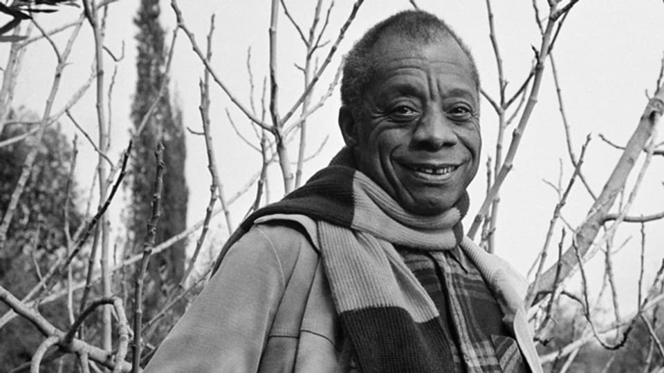 Schriftsteller James Baldwin in Saint Paul de Vence, Frankreich, 1983.