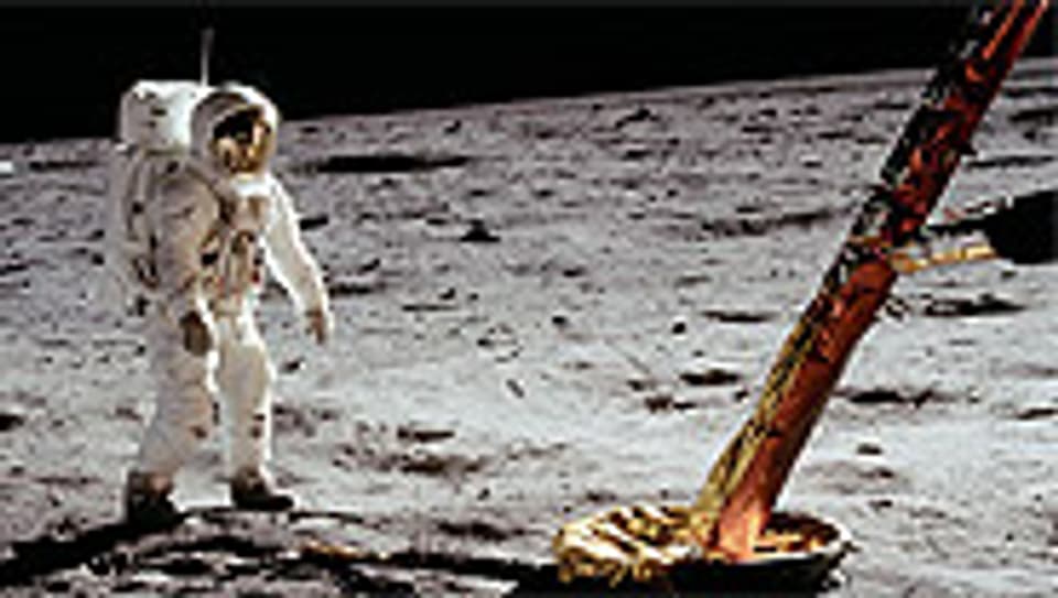 Erste Schritte auf dem Mond: Edwin E. Aldrin, 1969