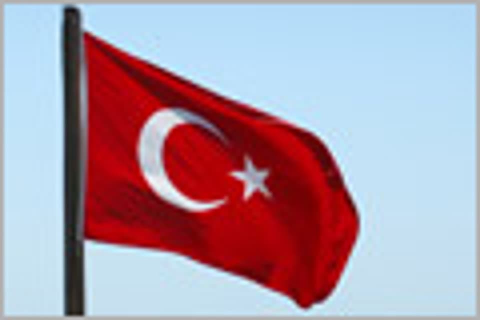 Stetige Brise: Flagge der Türkei.