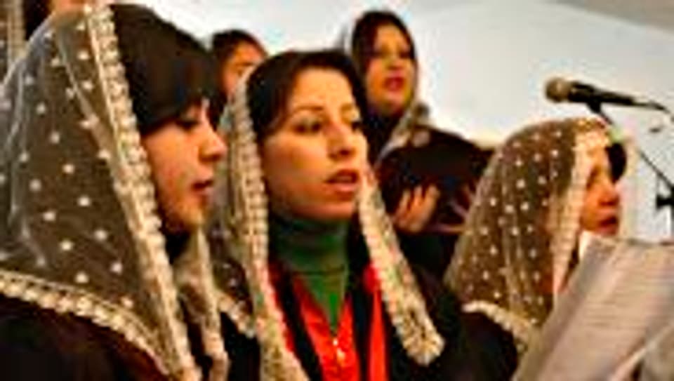 Irakische Christinnen bei einem Gottesdienst in Baghdad.
