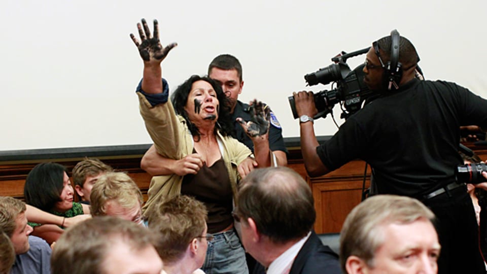 Mit ihrem Auftritt im Washingtoner Kapitol wurde Diane Wilson innerhalb weniger Sekunden zur Symbolfigur des Kampfes gegen den Ölmulti BP.