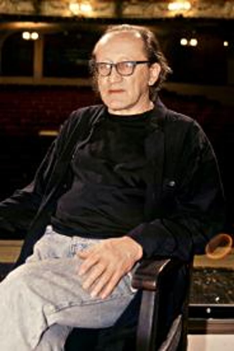 Heiner Müller im Berliner Theater Schiffbauerdamm (1994).