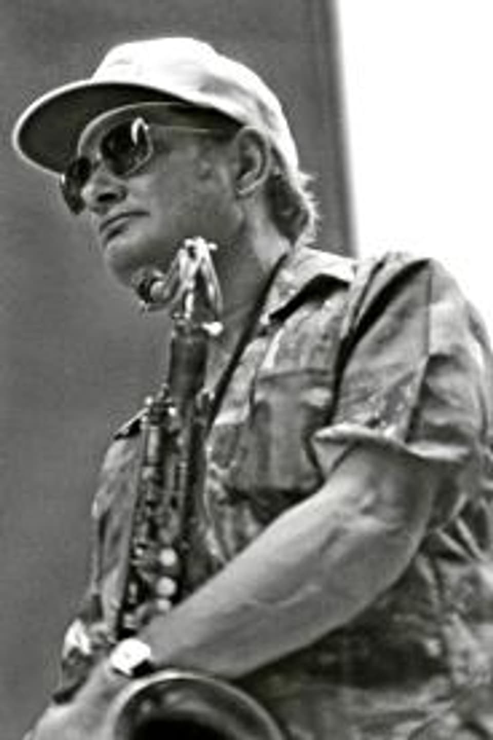 Zoot Sims 1976 an der 52nd Street Jazz Fair in New York.