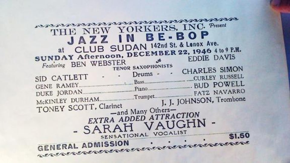 Originalplakat: Toney Scott trat 1946 in New York auf.
