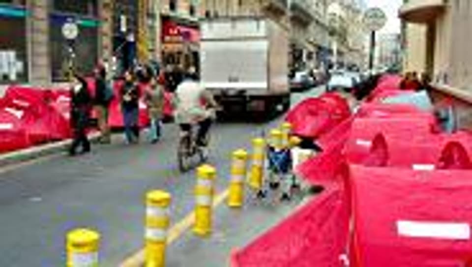 Obdachlose in Paris protestieren mit einer Zeltstadt.