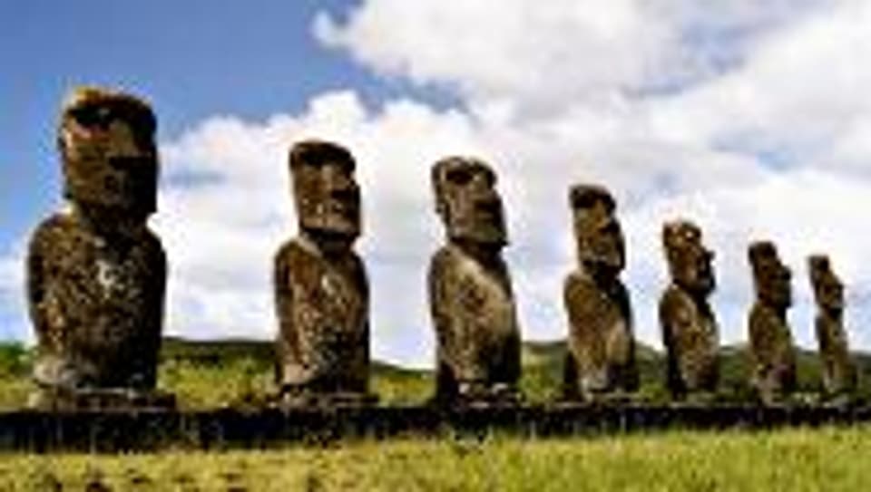 Moai-Statuen auf der Osterinsel.