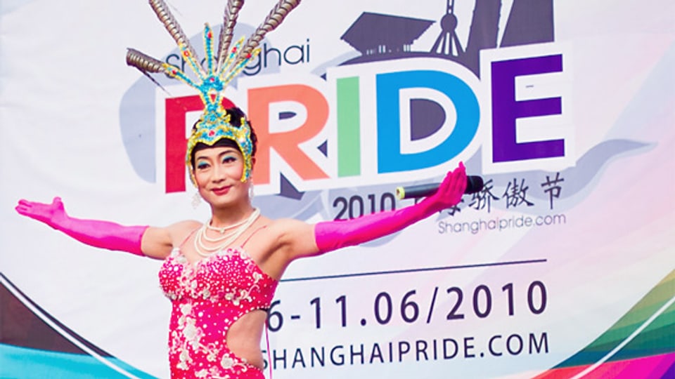 Dragqueen auf Abschlussparty der Shanghai-Pride 2010