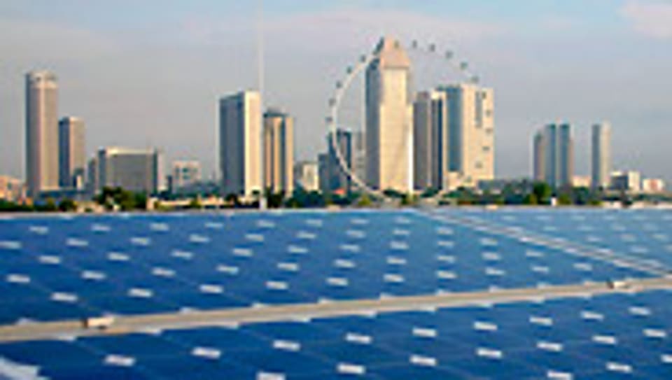 Schritt in Richtung Energieeffizienz: Solarzellen in Singapur.