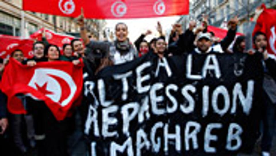 Demonstration für die Freiheit in den Maghreb-Staaten.