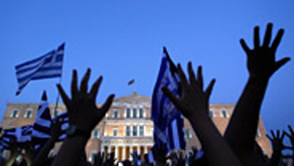 Ein Volk ringt die Hände: Proteste in Athen.